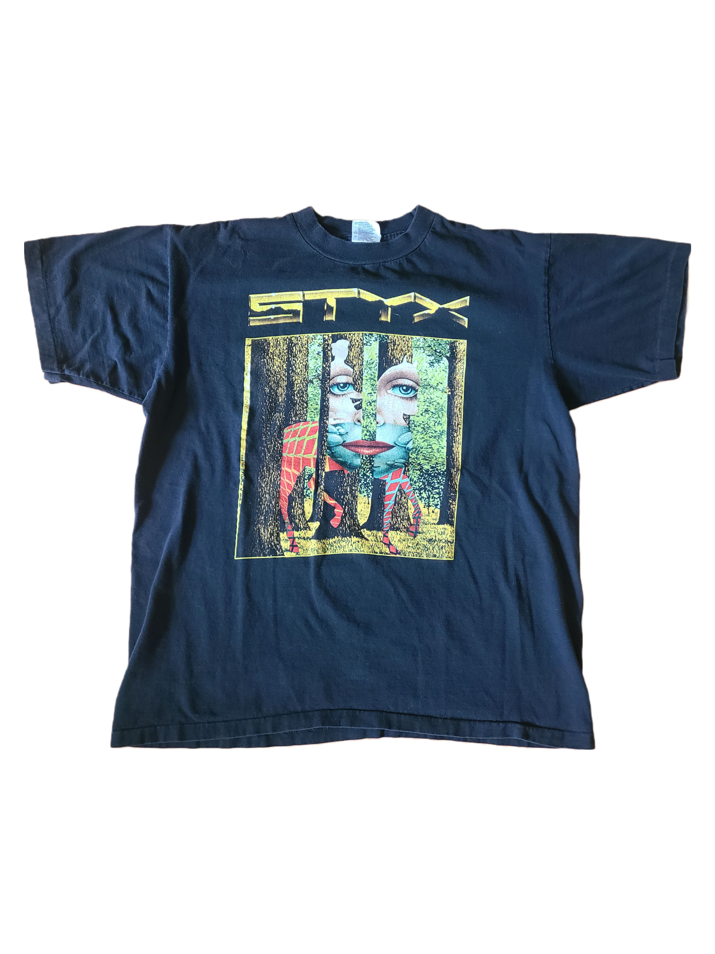人気の雑貨がズラリ！ (XL) Black Tee, Tour Styx 96 | Collective Vintage Midwest トップス